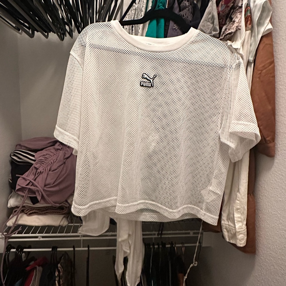 Sheer mesj Fishnet T shirt